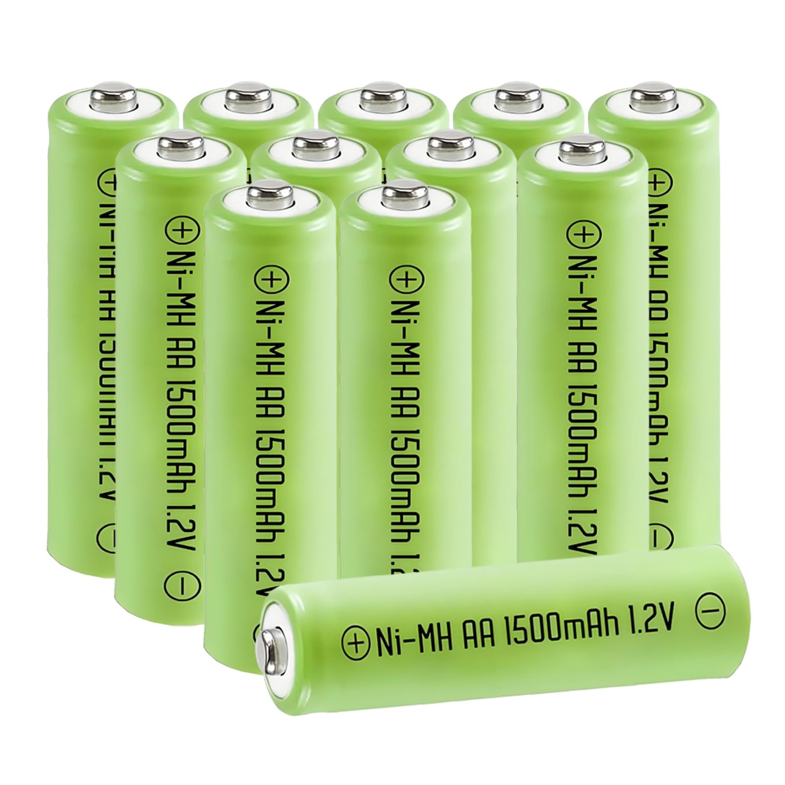 12 Packs AA 1500mAh Long Lasting Rechargeable Batteries, Pre-Charged1.2V Ni-M…