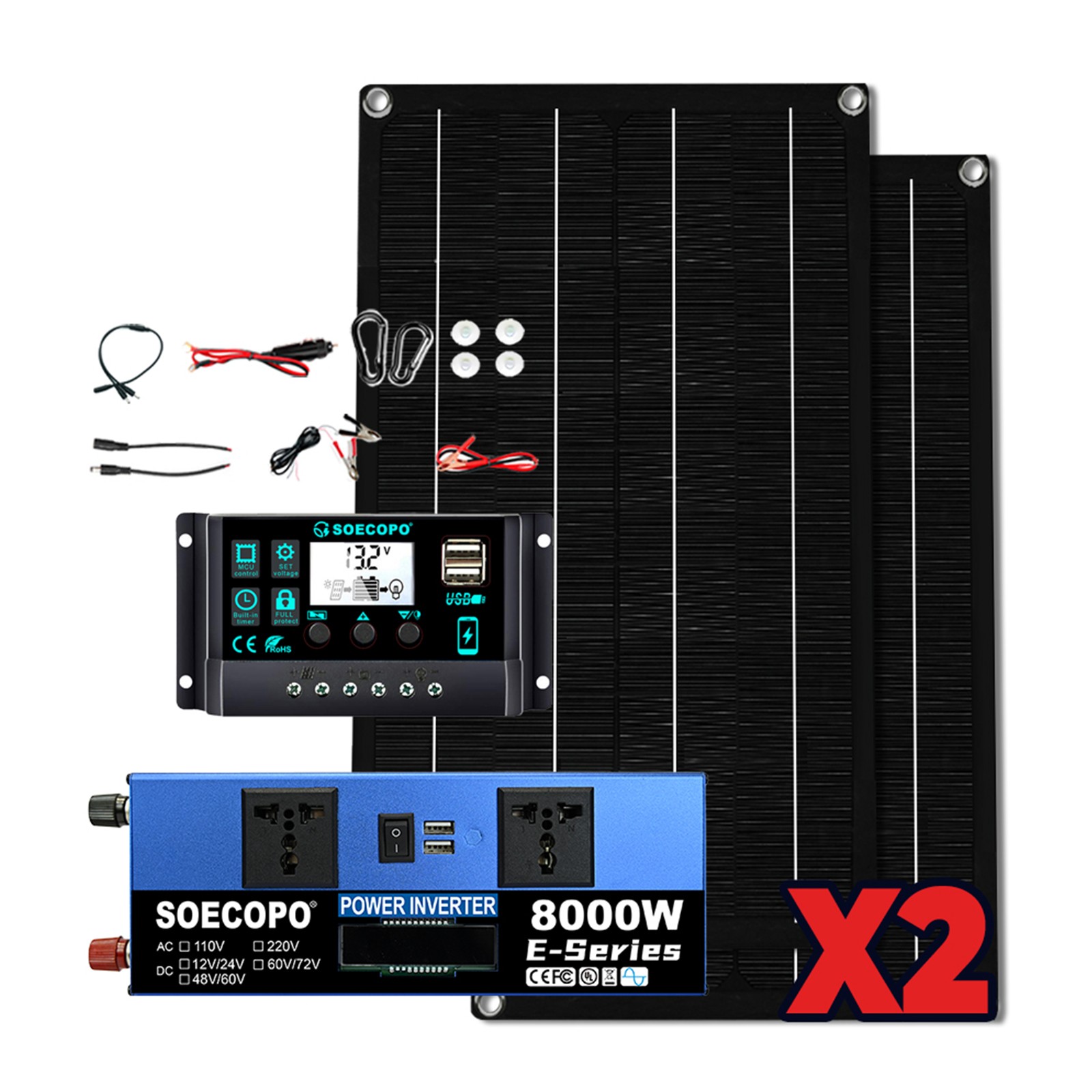 Robust 8000W Off-Grid Power Station Kit | Inverter, 100A Controller
