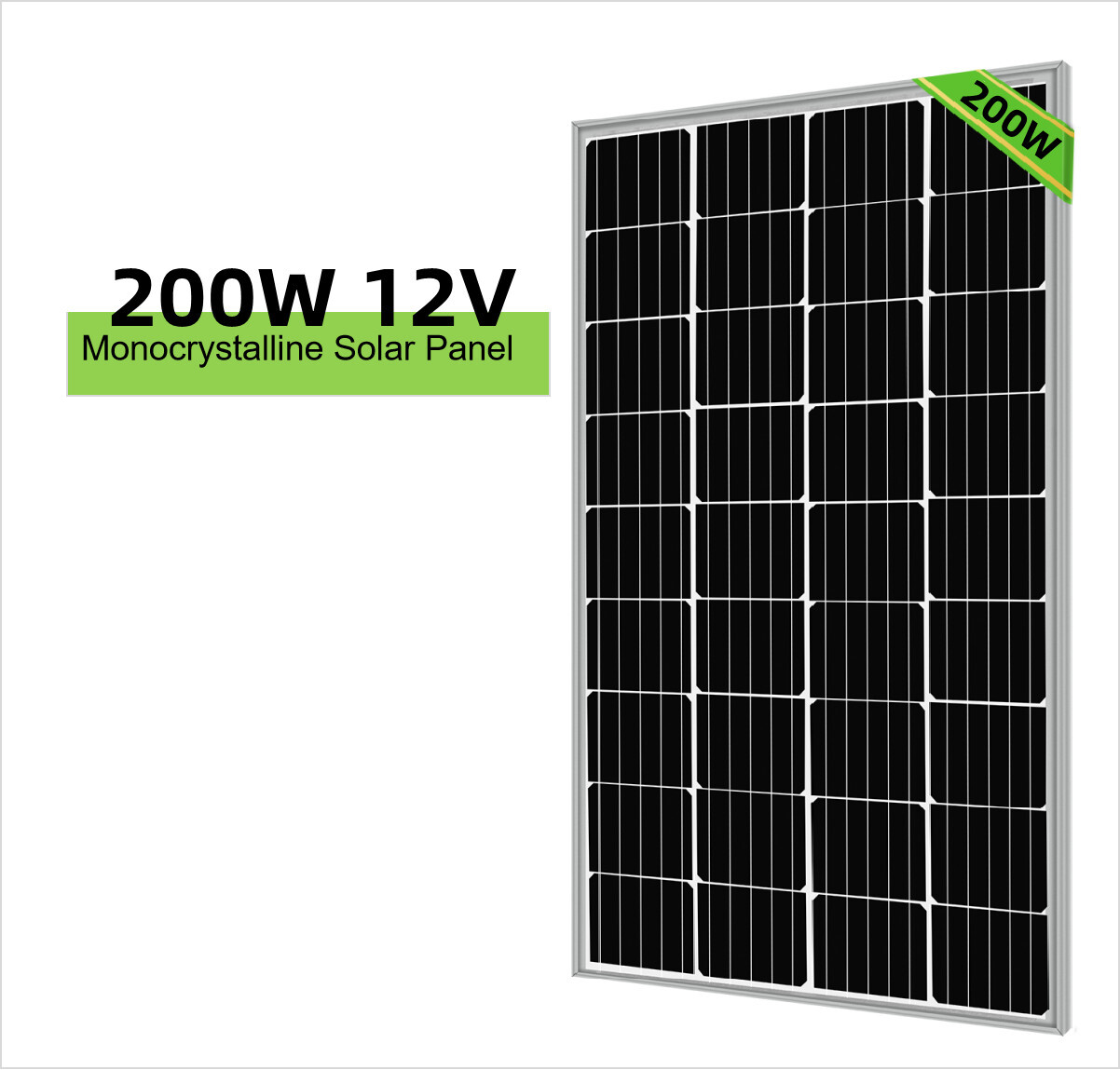 200W Watt Mono Solar Panel 12V Charging Off-Grid Battery Power RV House Boat
