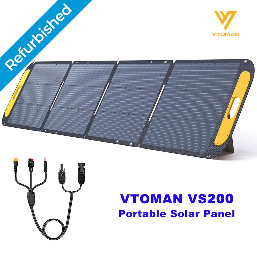 VTOMAN VS200 Portable Solar Panel 200W 19V, 23% Efficiency Foldable Solar Panel