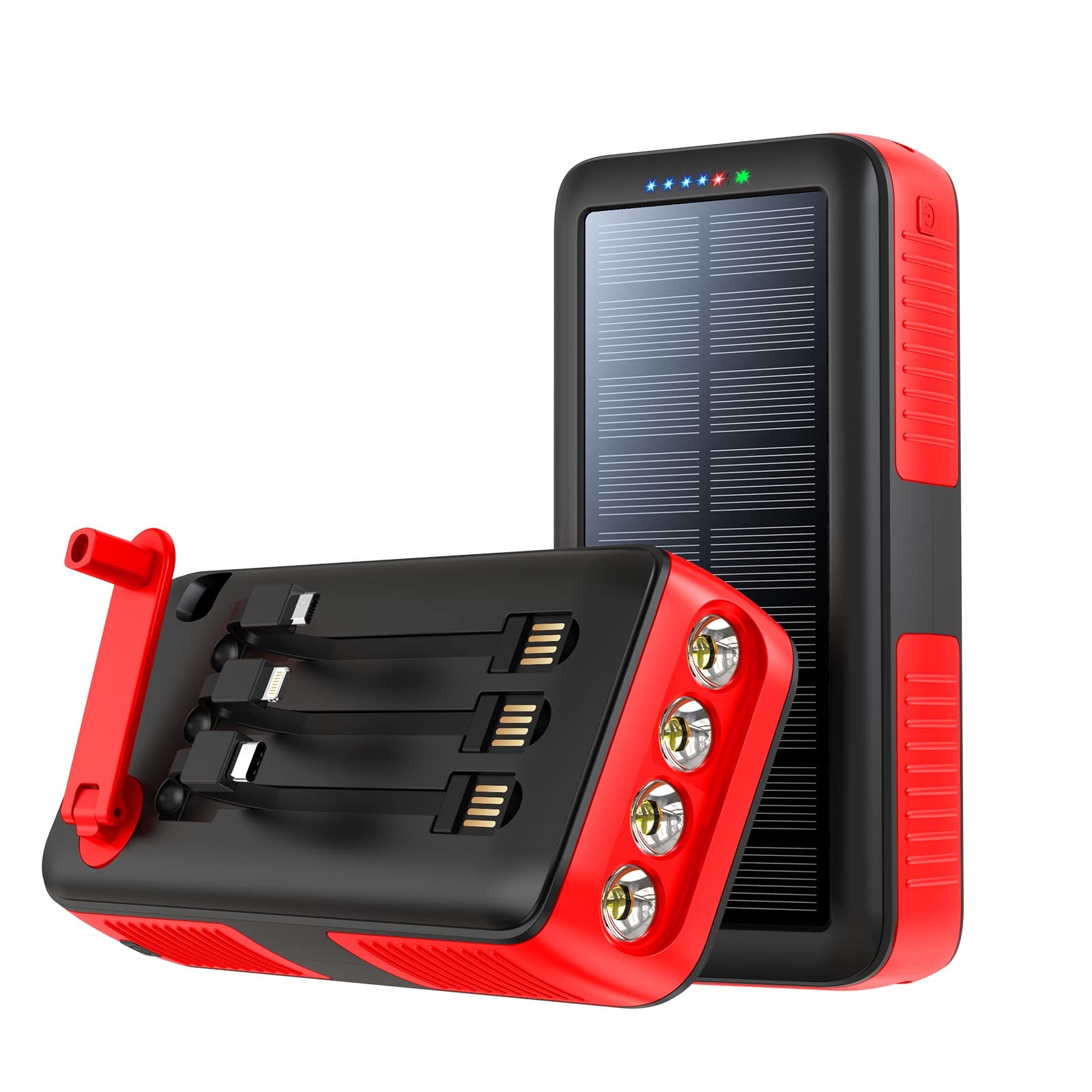 Solar Charger Power Bank 63200mAh, Portable Charger with Dual Outputs & Dual …
