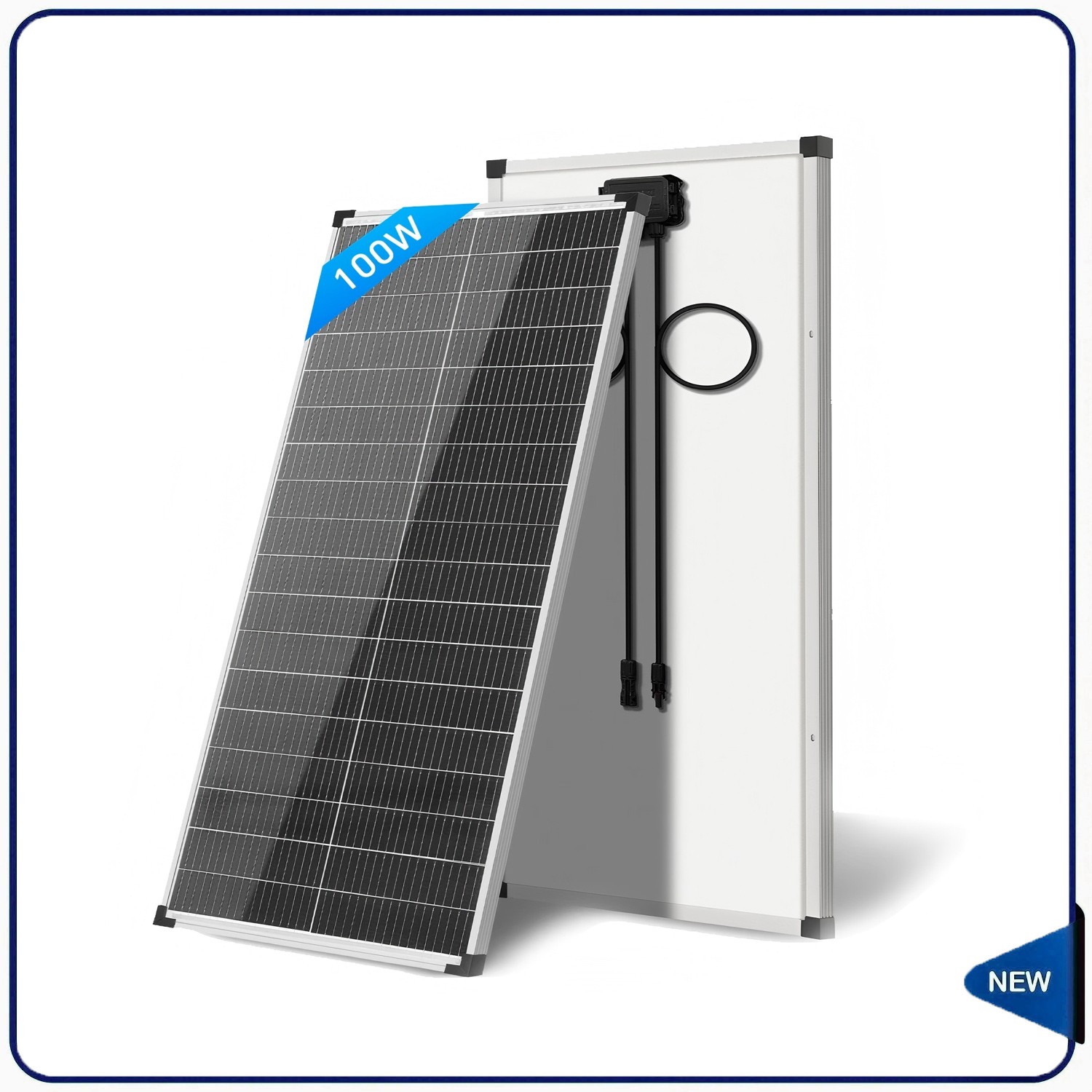 100 Watt 18V Mono N-Type 18BB Solar Panel Home RV Off Grid Battery Camping Boat