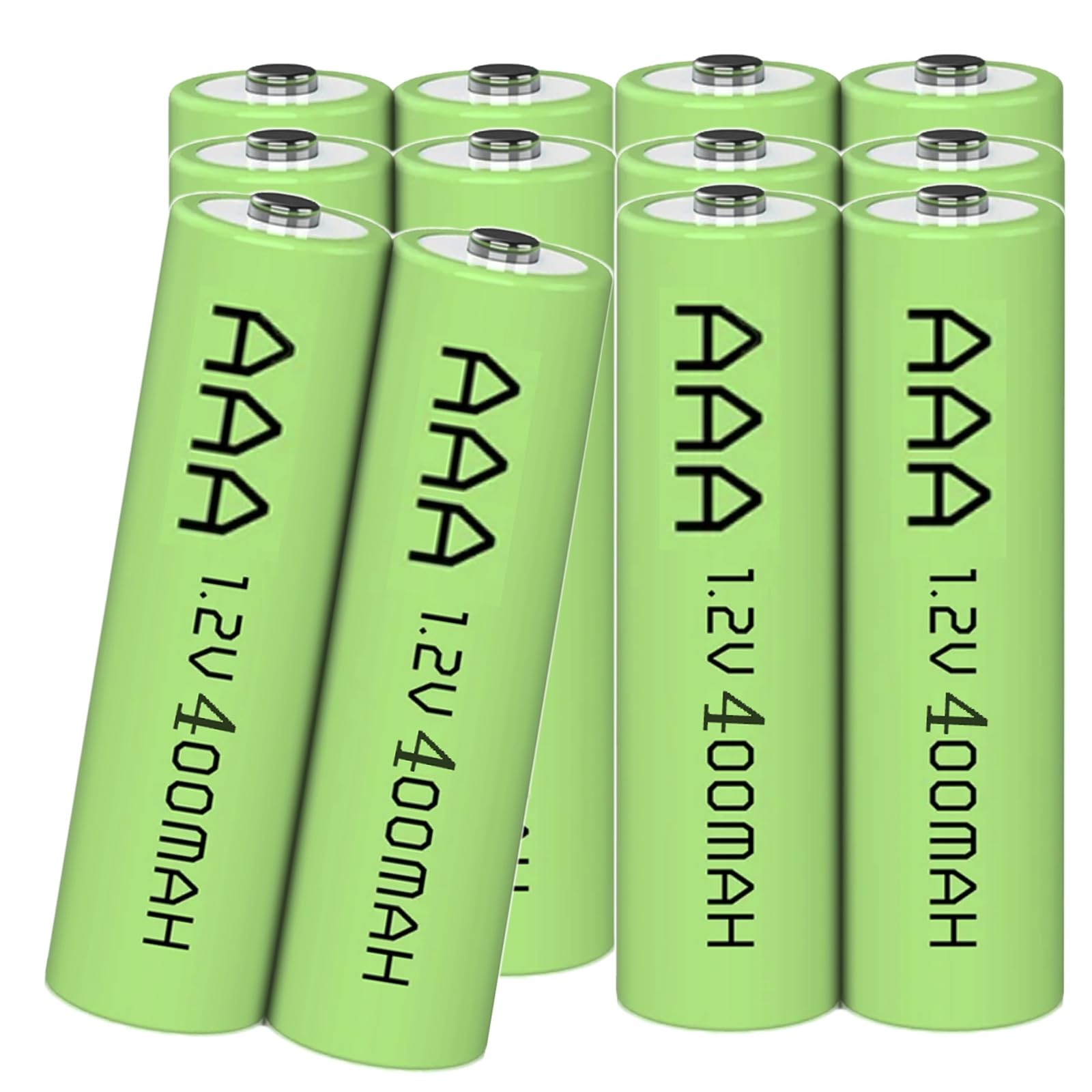 12 Packs 1.2V AAA 400mAh Ni-MH Rechargable Batteries for Garden Landscaping S…