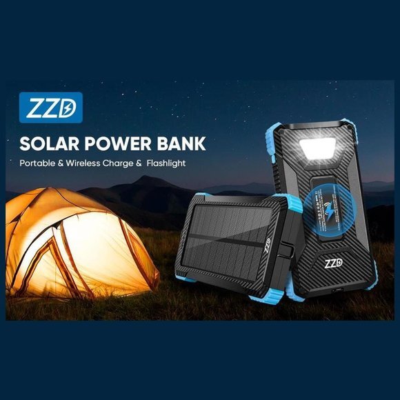 ZZD 16800 mAh Waterproof Solar Charger Power Bank (IL/RT6-17888-ZZD16800MAH-NOB)
