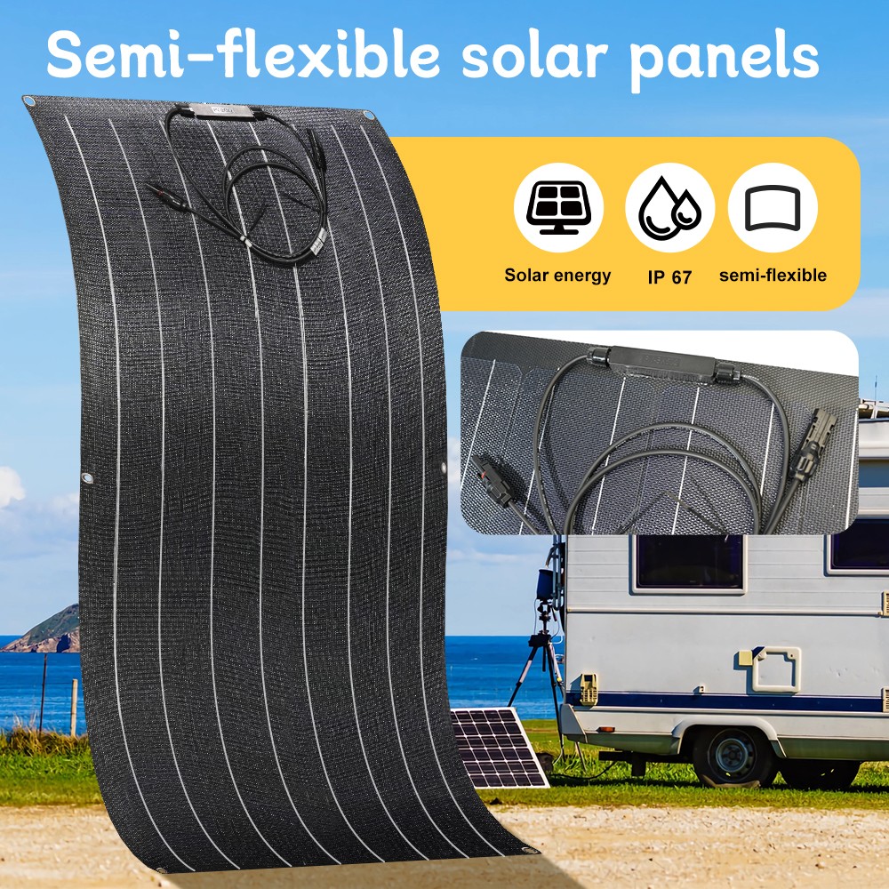 300W ETFE Flexible Mono Solar Panel 18V Off-Grid For Home RV Rooftop Camping