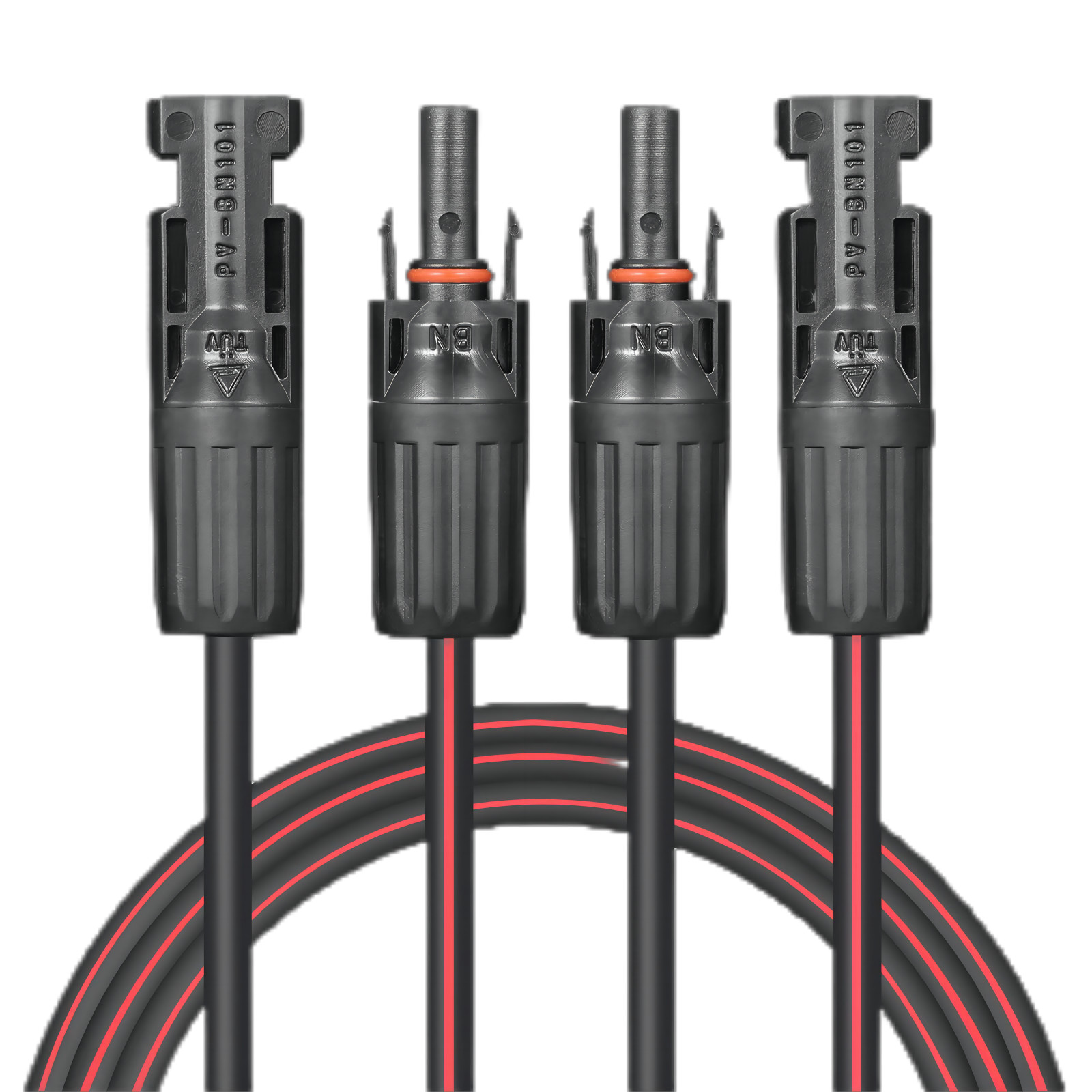 Solar Cable 5-50ft 2×12/10AWG, MC4 Connectors on One/Both Ends,for Solar Panels.