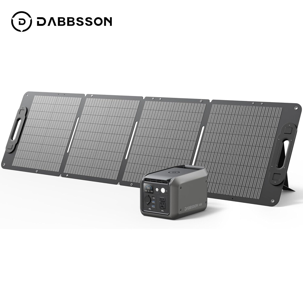 Dabbsson 300E Portable Power Station 298Wh 300W Generator LFP w/120W Solar Panel