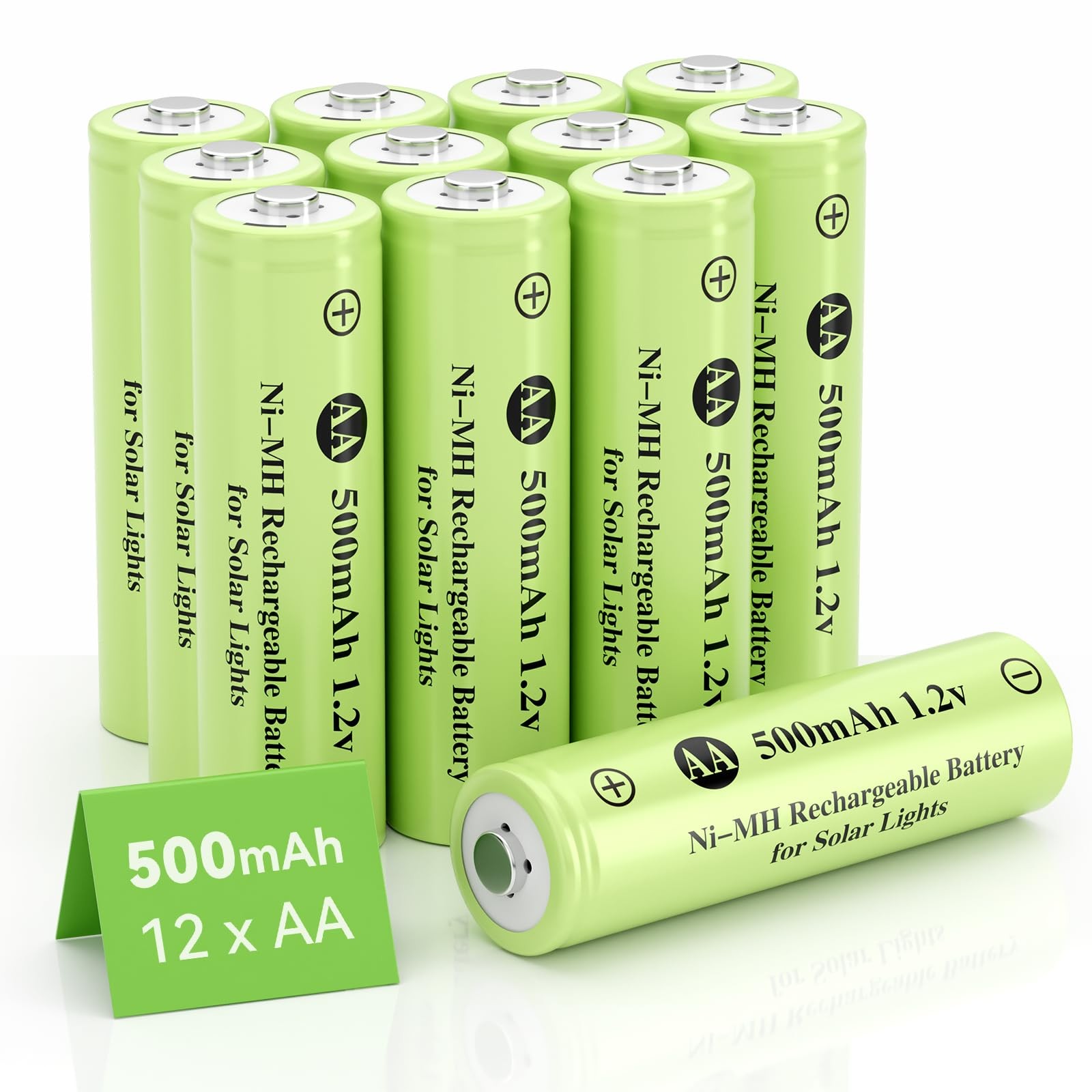 Ni-MH AA Rechargeable Batteries, 12 Pack Double A 1.2V 500mAh Battery for Out…