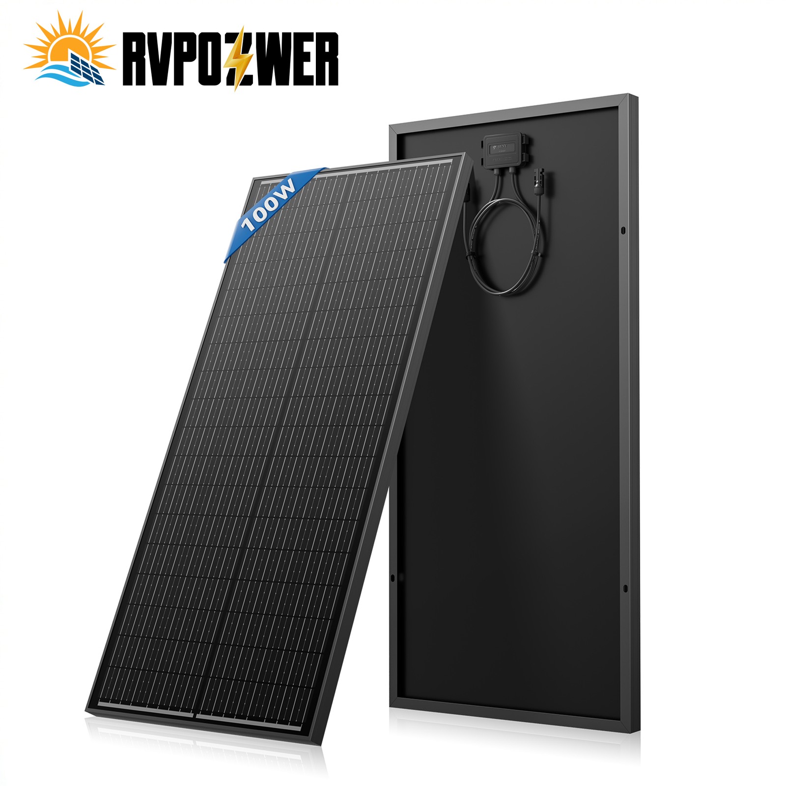 12V 100W Watt Monocrystalline Solar Panel N-Type 18BB RV Camping Home Off Grid