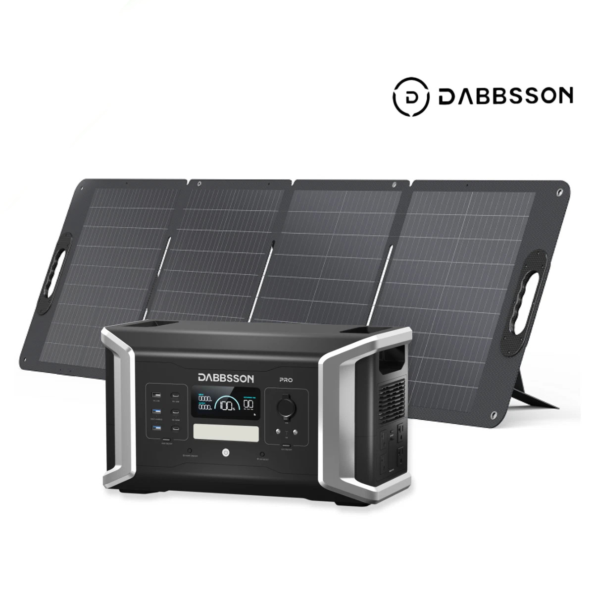 Dabbsson 1024Wh 2000W Portable Power Station Solar Generator + 120W Solar Panel