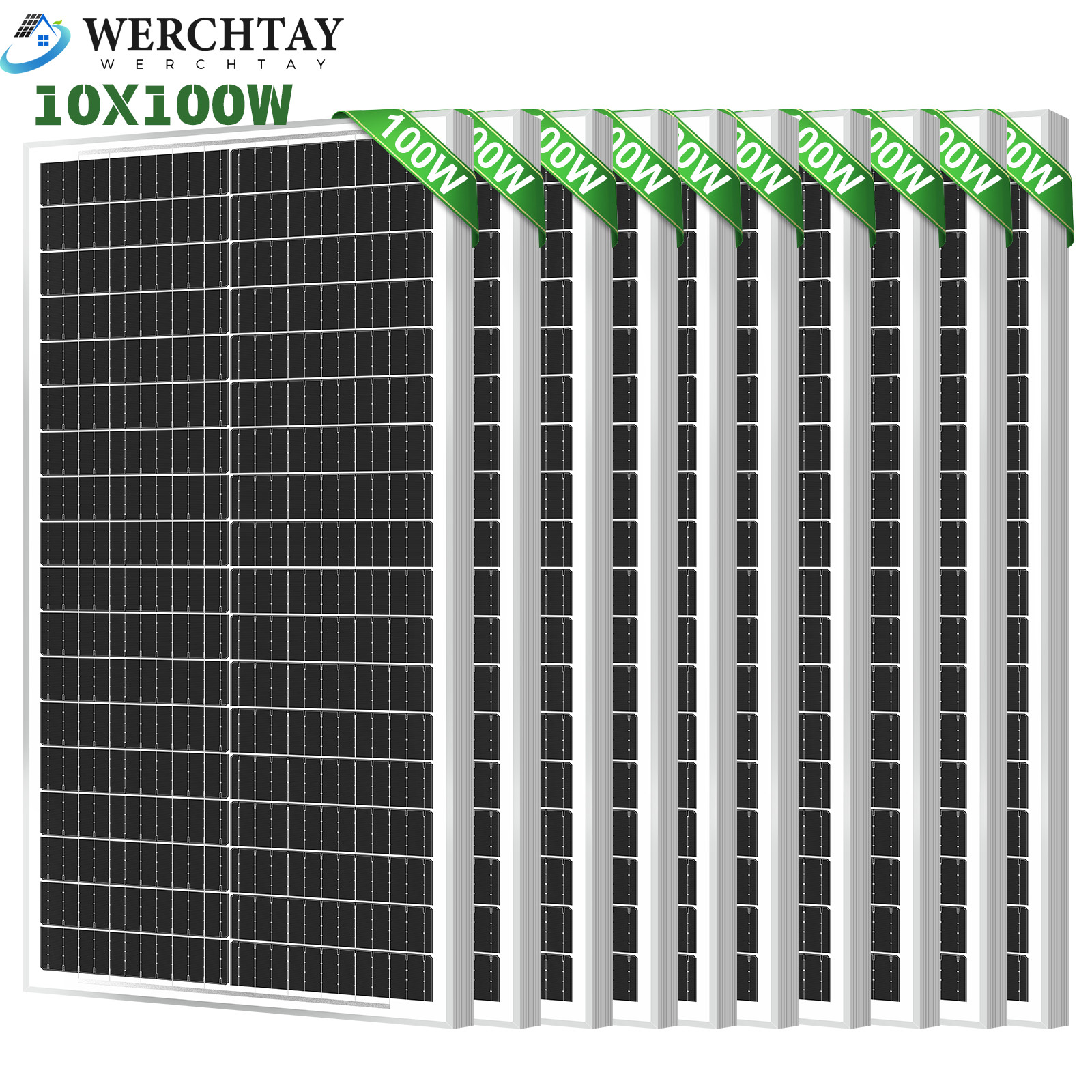 100W 200W 300W 400W 500W 600W 800W 1000W 12V Mono Solar Panels Home RV Boat