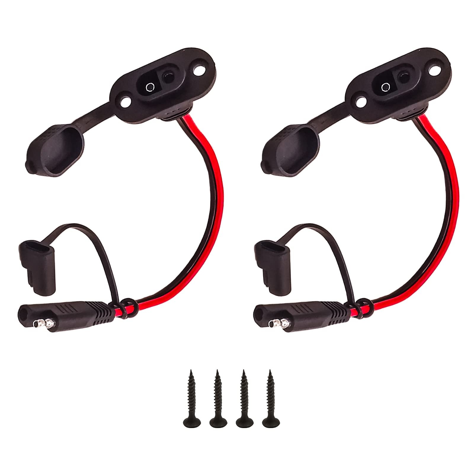 2 PCS SAE Sidewall Port, Weatherproof SAE Socket Solar Sidewall Connector, SA…