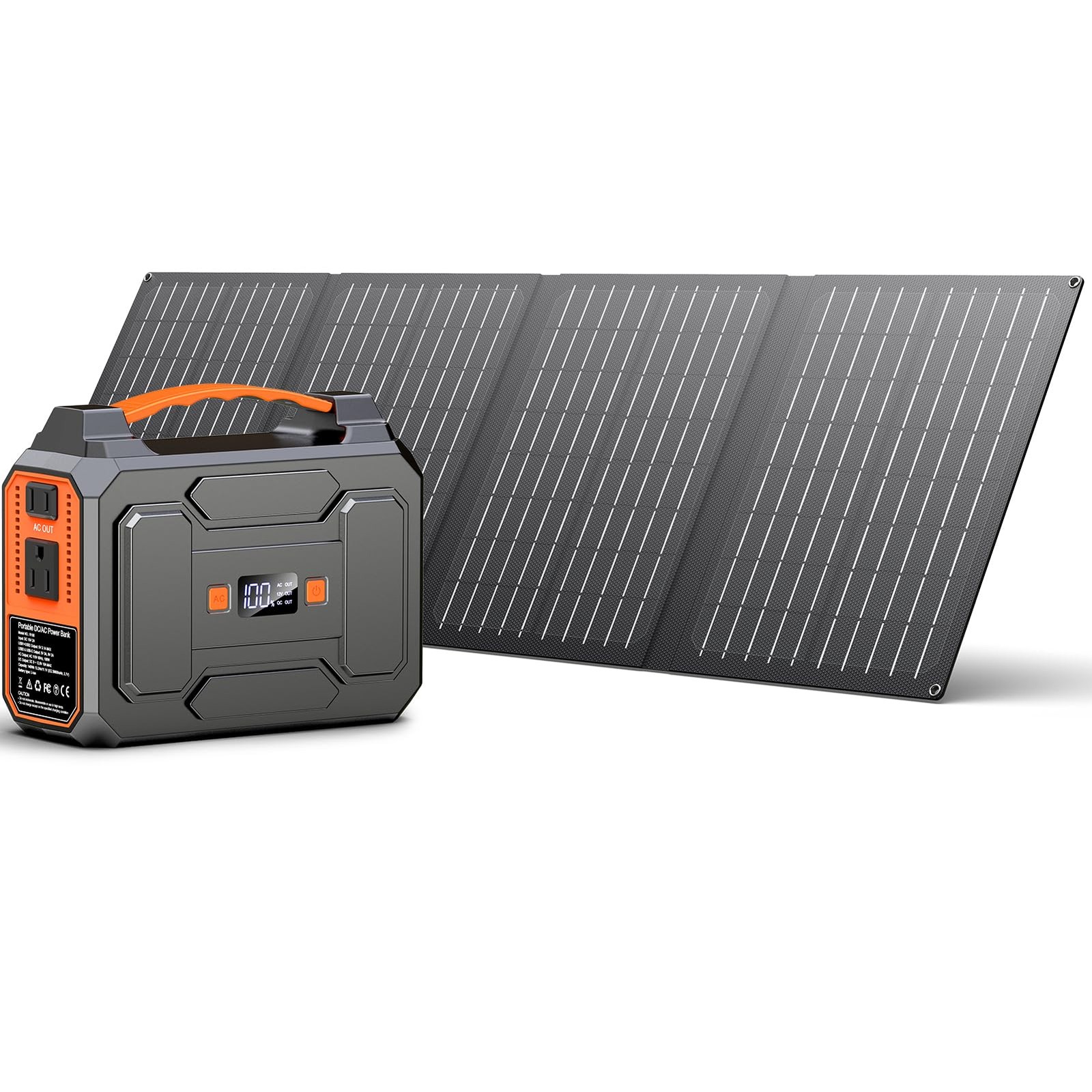 Solar Powered Generator 200W Peak/100W Rated, Portable Solar Generator Power
