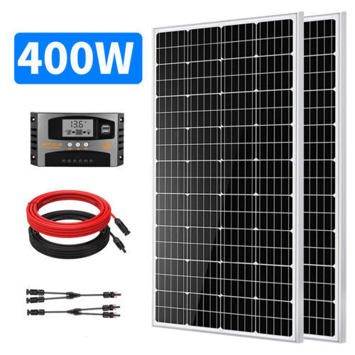 Solar Panel Kit 400W 12V Mono Solar Module Photovoltaic Panel for RV Boat Roofs