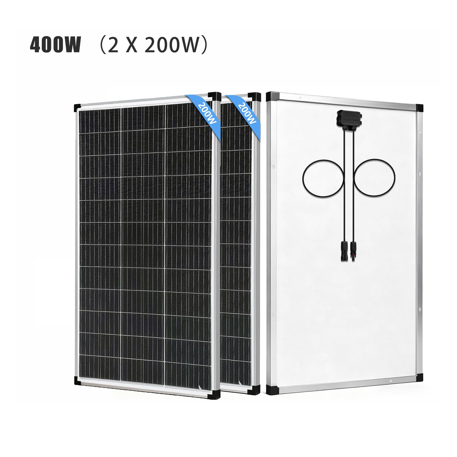 400 800 Watt Solar Panel N-Type 18BB 25% PV for Off-Grid Battery Power Charge US
