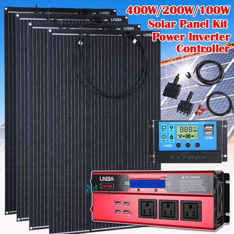 Solar Panel Kit with 6000W Inverter for Home Off Grid Home Car RV Camping System