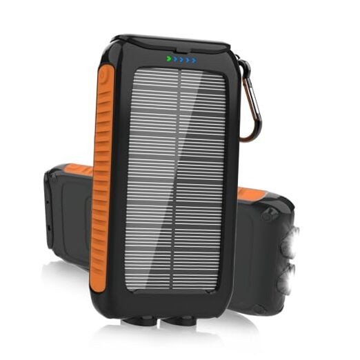 Solar Charger Power Bank 49800mAh – Portable Fast Charging Power Bank orange