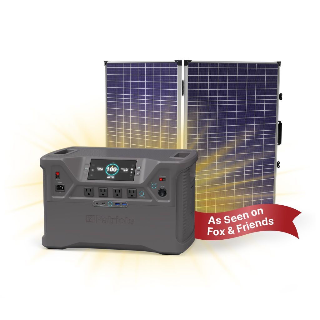 Patriot Power Solar Generator 2000X & 2 Solar Panels – Pre-Owned