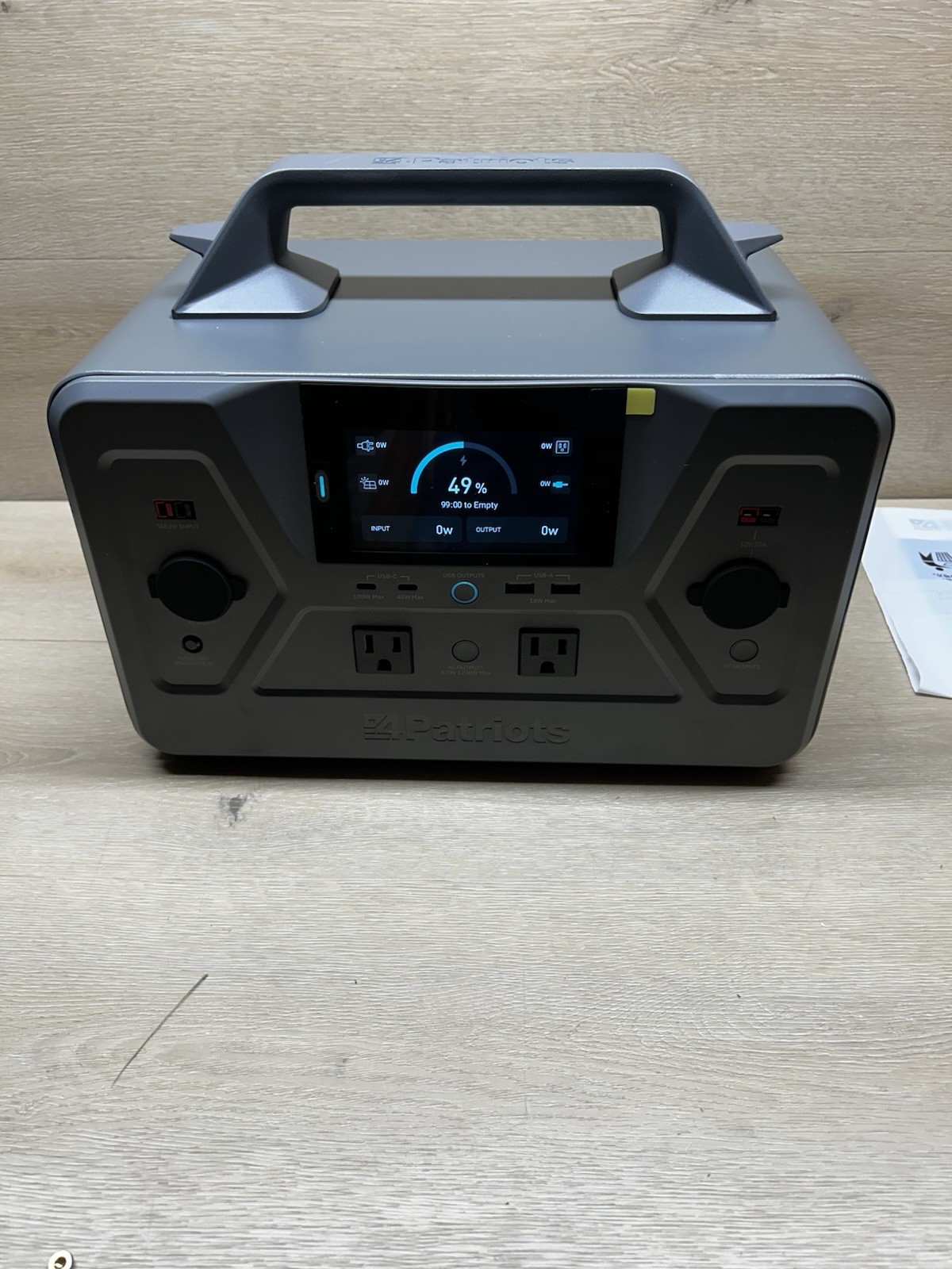 4Patriots Patriot Power Generator 1200 Portable Solar Power Bank, Silent, Fumefr