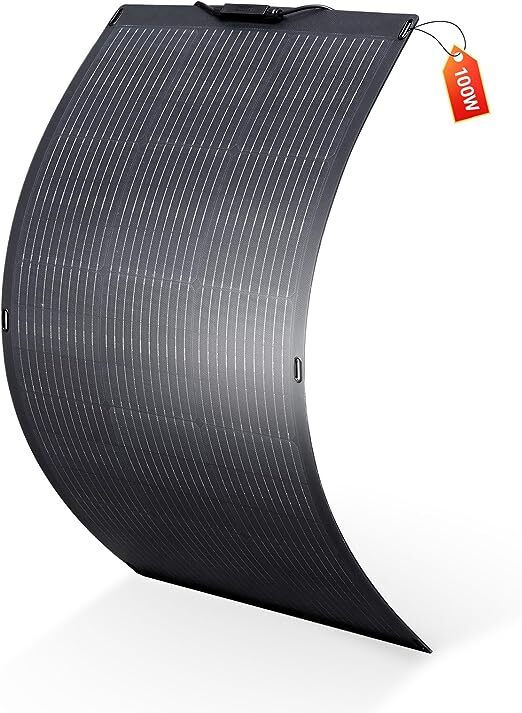 ALLPOWERS 100W Flexible Solar Panel Mono High Efficiency For RV Roof Boat IP68