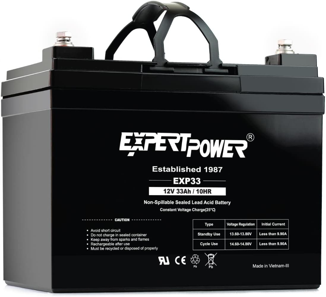 EXP33-12V 33Ah SLA AGM Battery for Solar Energy Storage, UPS, Trailer, Security