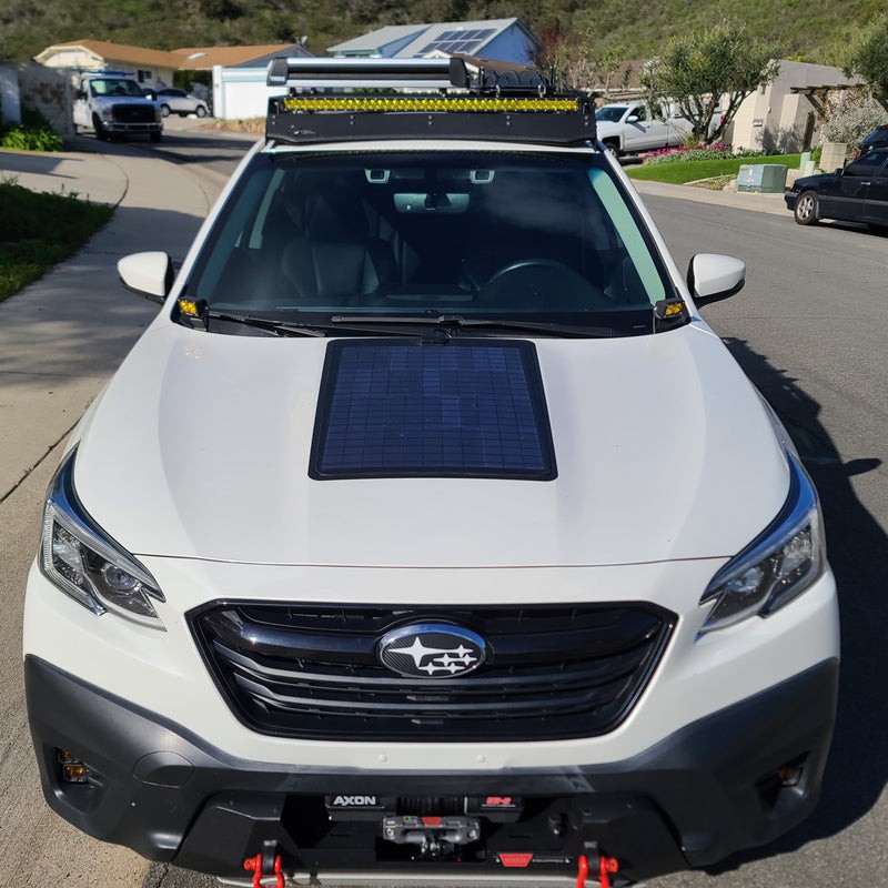 Lensun 65W 12V Hood Flexible Solar Panel for Subaru Outback 6th Gen Best Keep