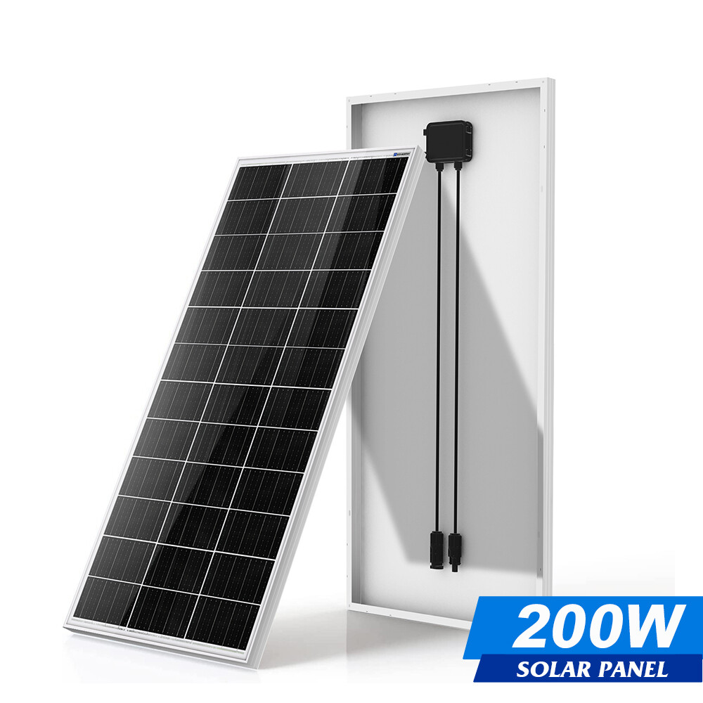 200W Watt Mono Solar Panel 12V Charging Off-Grid Battery Power RV Home Boat Camp