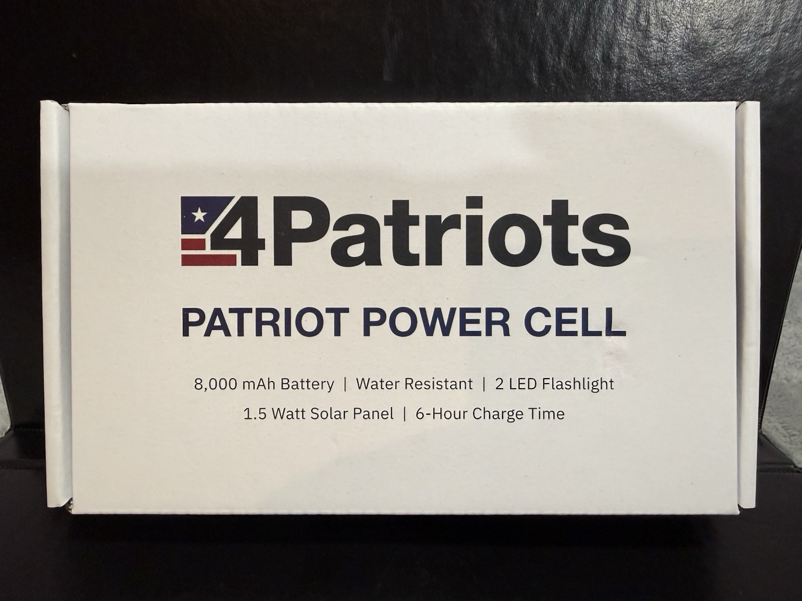 New 4 Patriots Power Cell 1.5 Watt Solar Panel Power Bank