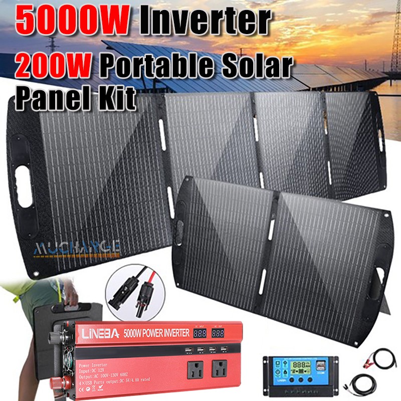 5000W Solar System for Outdoor Solar Panel Portable Solar Charger RV Camping