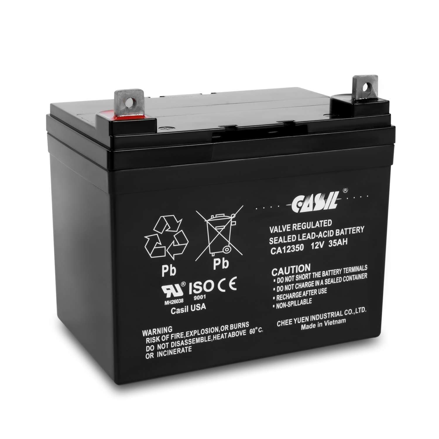 Casil 12V Rechargeable Battery, 33Ah AGM Deep Cycle Battery for Solar, RV,…