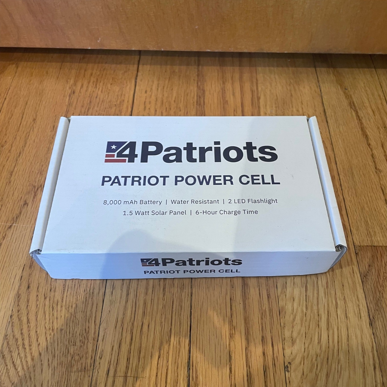 4Patriots Patriot Power Cell 8000 mAh Solar Portable Charger Water Resistant New