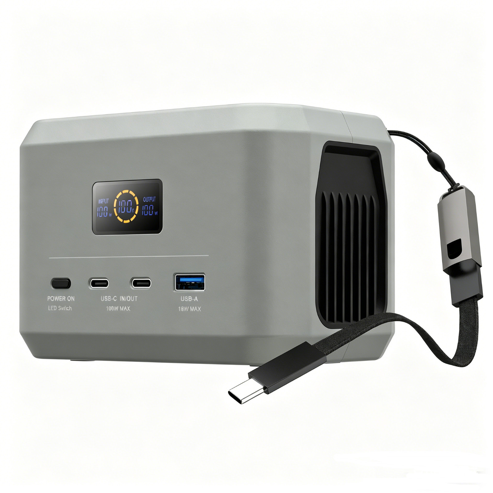 Portable Power Station 100W 96Wh LiFePO4 Battery Fast Charging Solar Generator