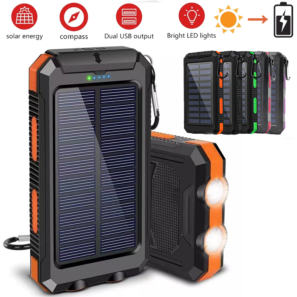 Super 4680000mAh USB Portable Charger Solar Power Bank For Cell Phone 2026