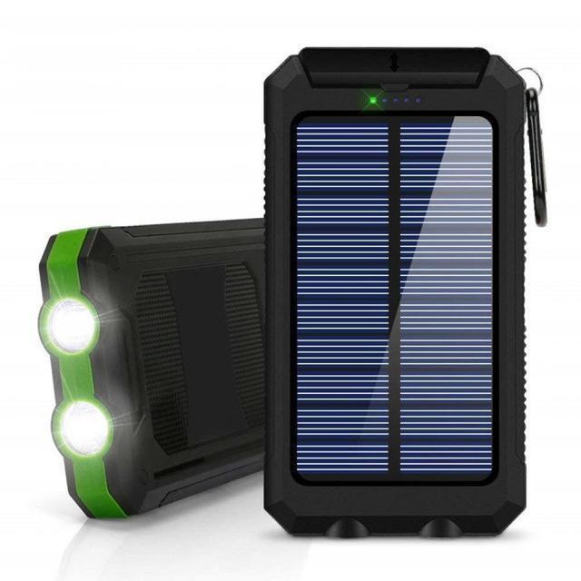 Portable External Solar Power Charger Bank For Phone Tablet Dual USB Port