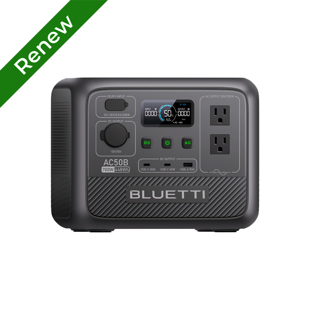 BLUETTI AC50B 700W 448Wh Portable Power Station Generator for Outdoor Camping
