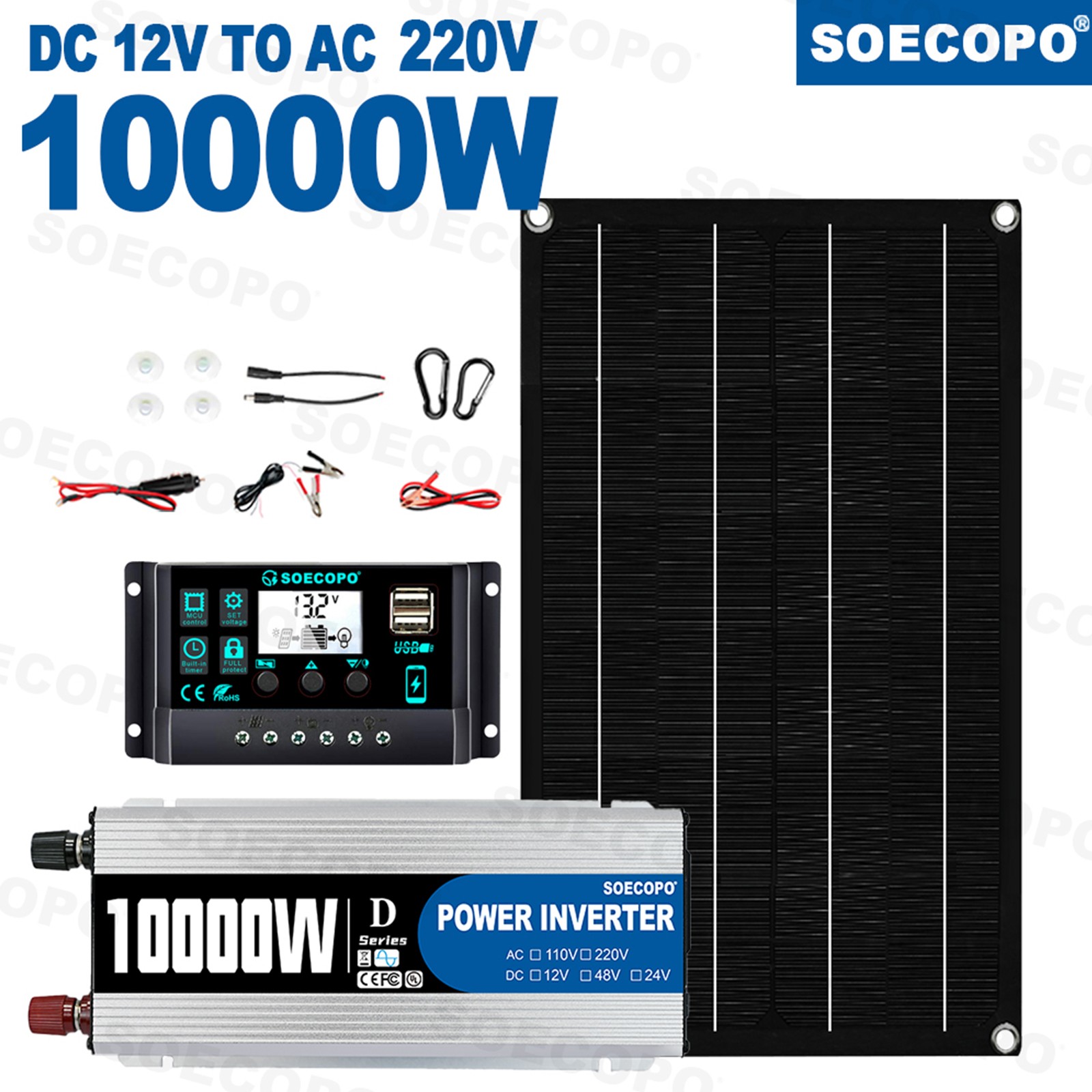 10000W Solar System Solar Generator 800W Panel 100A Controller 10000W Inverter