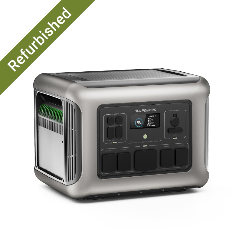 ALLPOWERS 2500W Portable Power Station 2016Wh LFP Solar Generator AC Refurbished