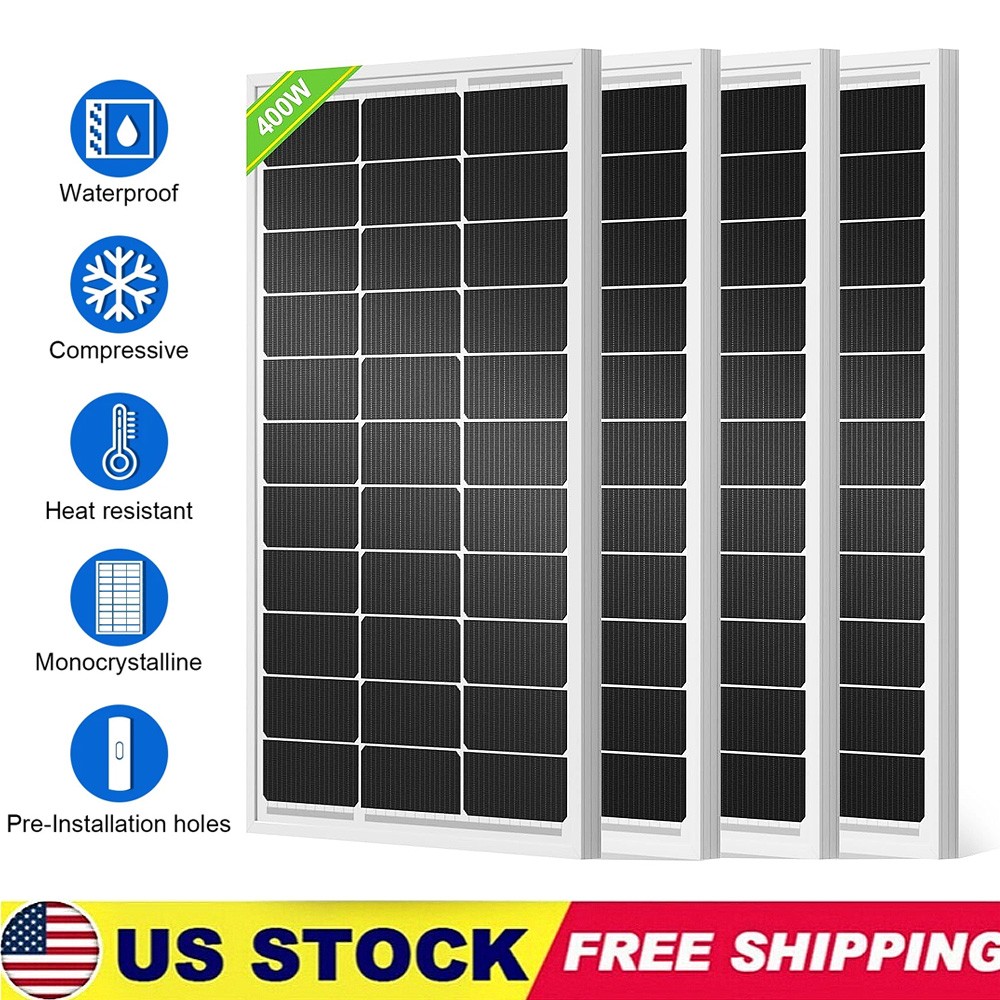 400W 200W 100W Watt Solar Panel Mono 12V Battery Charger RV Home Off-Grid Boat