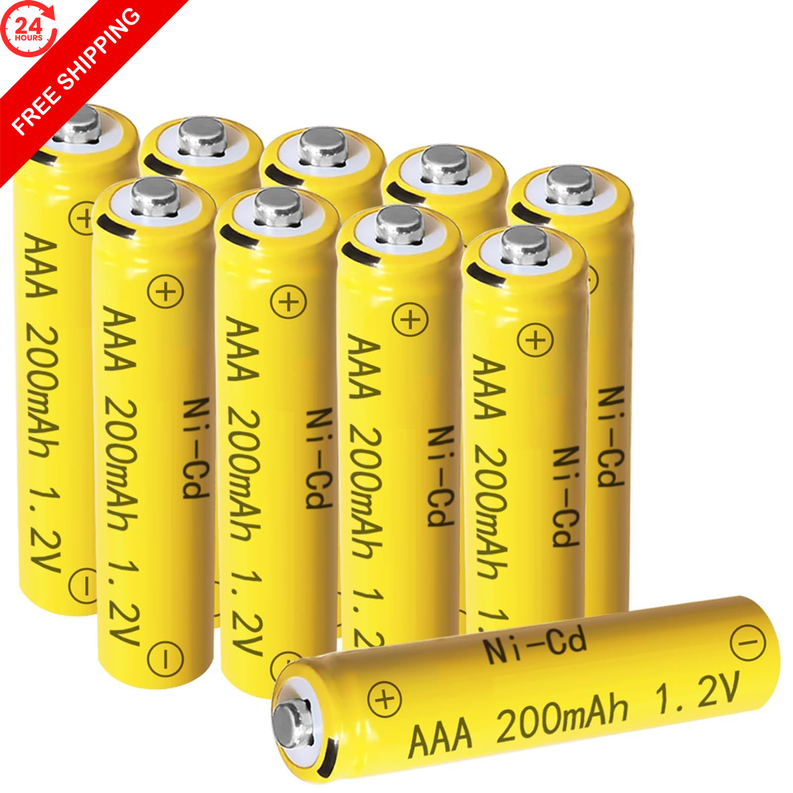 Zsolarigt Ni-CD AAA 200mAh 1.2v Solar Batteries 10 Pcs, Triple A 200mAh…