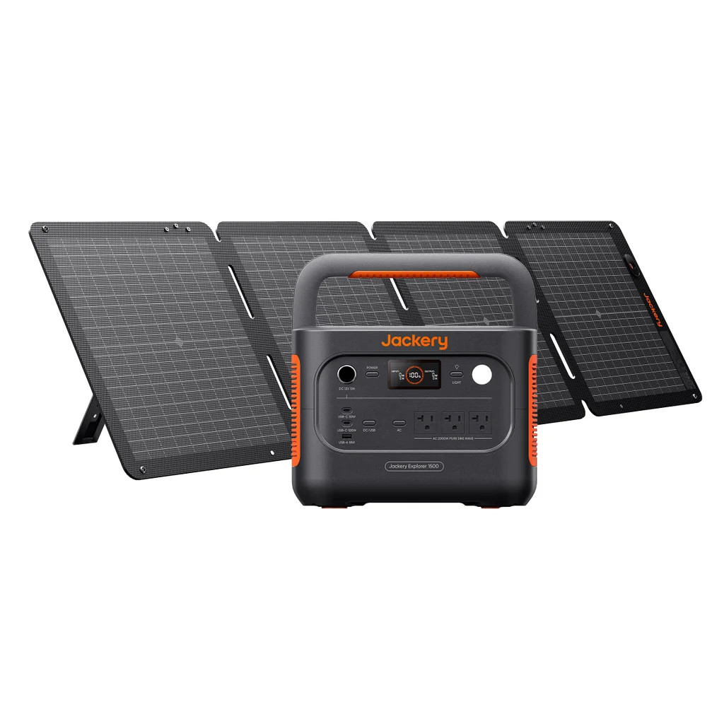 Jackery Explorer 1500 v2 Solar Generator with 100 Air Solar Panel BRAND NEW