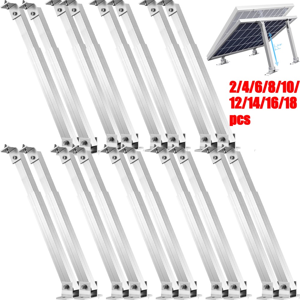Solar Panel Tilt Mount Brackets Adjustable for Roof, RV, Boat & Any Flat Surface
