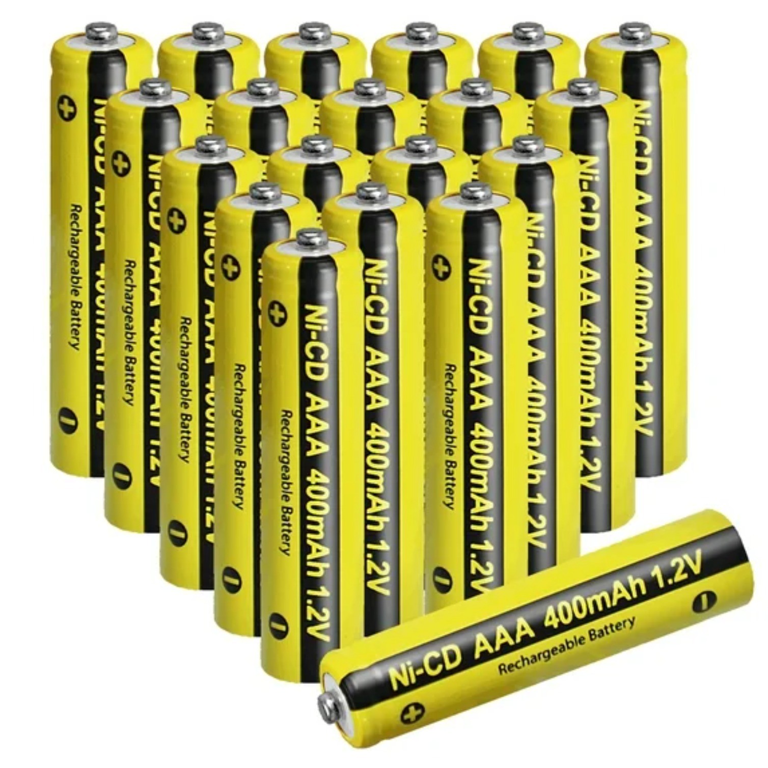 20 Pcs AAA Batteries Triple A Batteries NICD 400mAh 1.2V Rechargeable Batteries