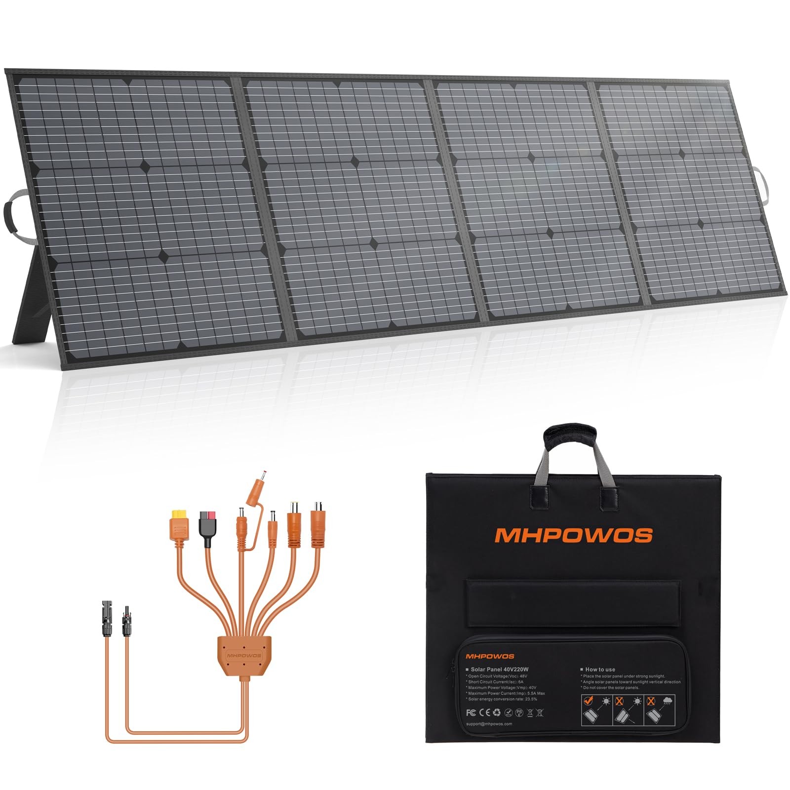 Foldable 220W Monocrystalline Solar Panel