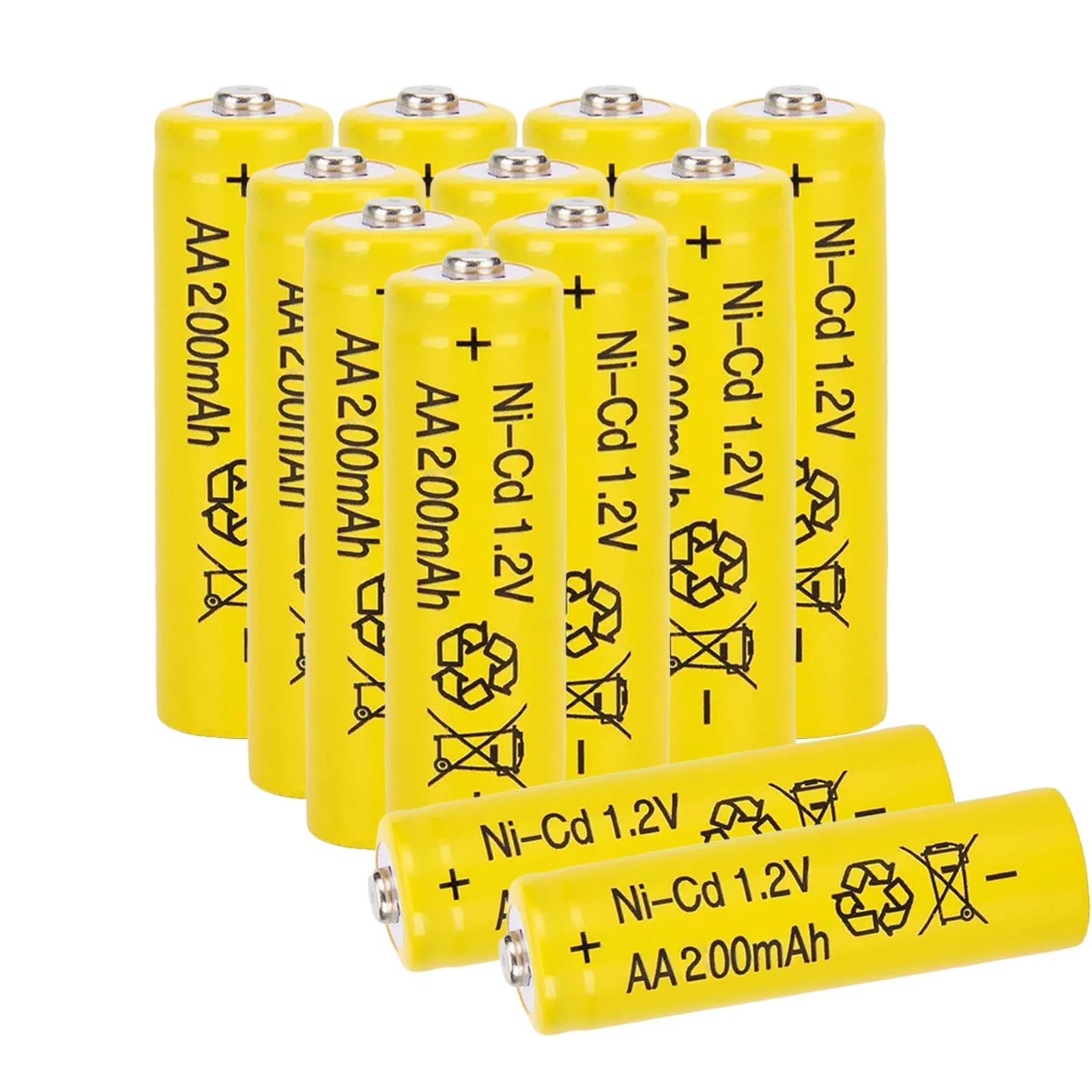 1.2V AA 200mAh Solar Ni-Cd Rechargable Batteries Cell for Yards Beyond Solar …