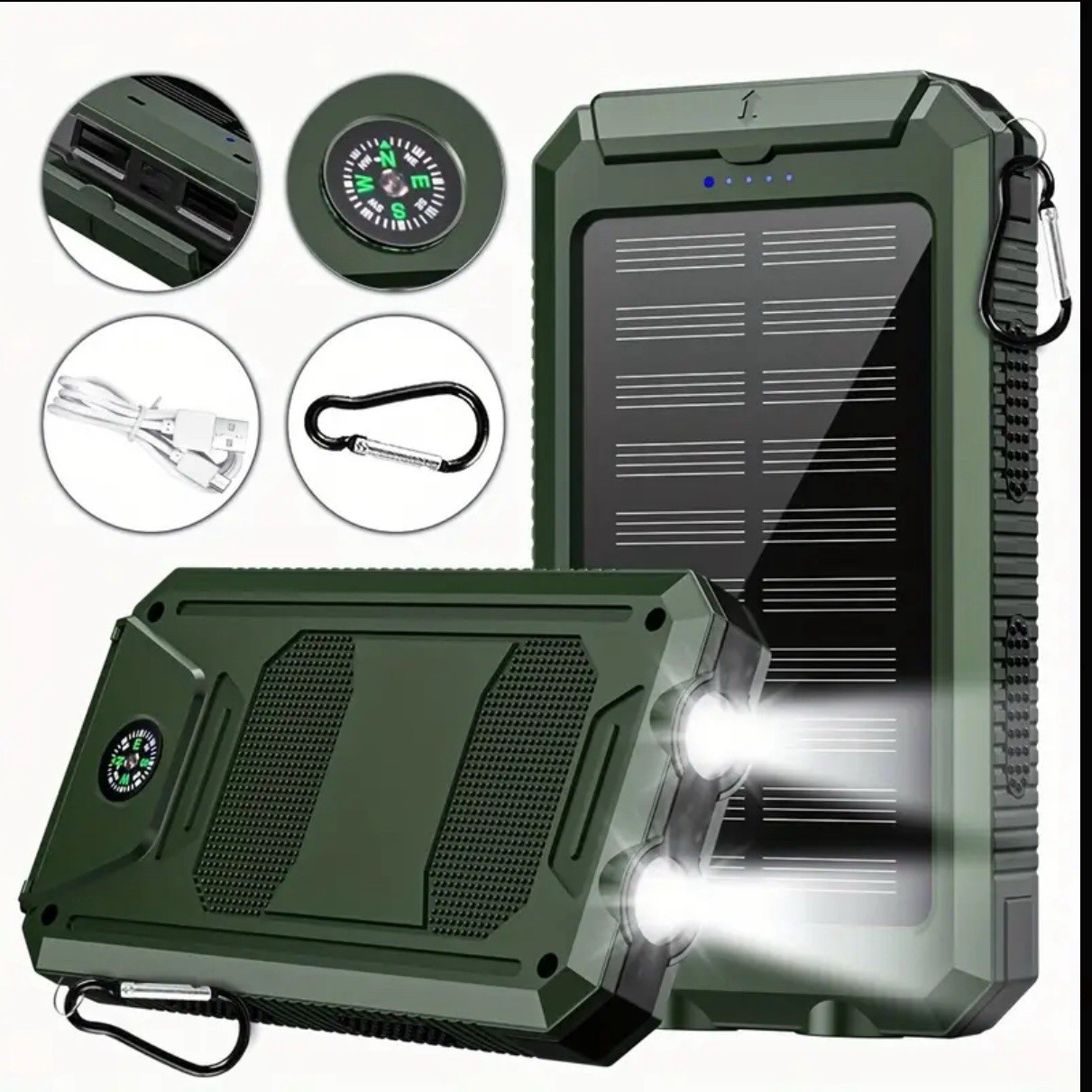 20000mAh Solar Charger for iPhone, iPad, Samsung, and Laptop, Solar Power Bank